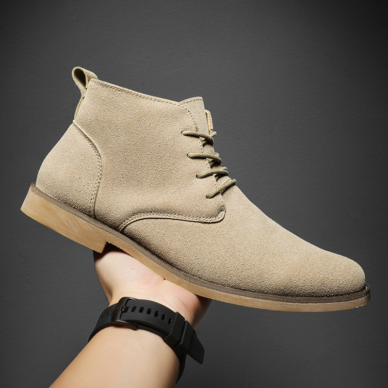 Men Formal Wear Shoes - 英国風ブラウンチェルシーブーツ メンズ ハイカットドレスシューズ 快適なポインテッドトゥ メンズアンクルブーツ レースアップショートブーツ
