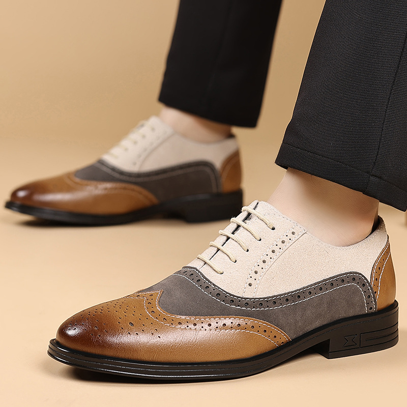 Men Formal Wear Shoes - 高級メンズドレスシューズ レトロブローグシューズ メンズ 快適 ビジネスカジュアルシューズ 高品質