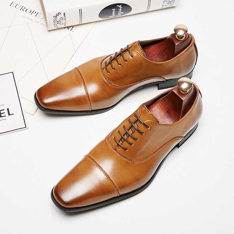 Men Formal Wear Shoes - 2025年ビジネスニューファッションメンズドレスシューズレザーメンズウェディングオックスフォードシューズレースアップオフィススーツメンズカジュアルシューズラグジュアリーフォーマル