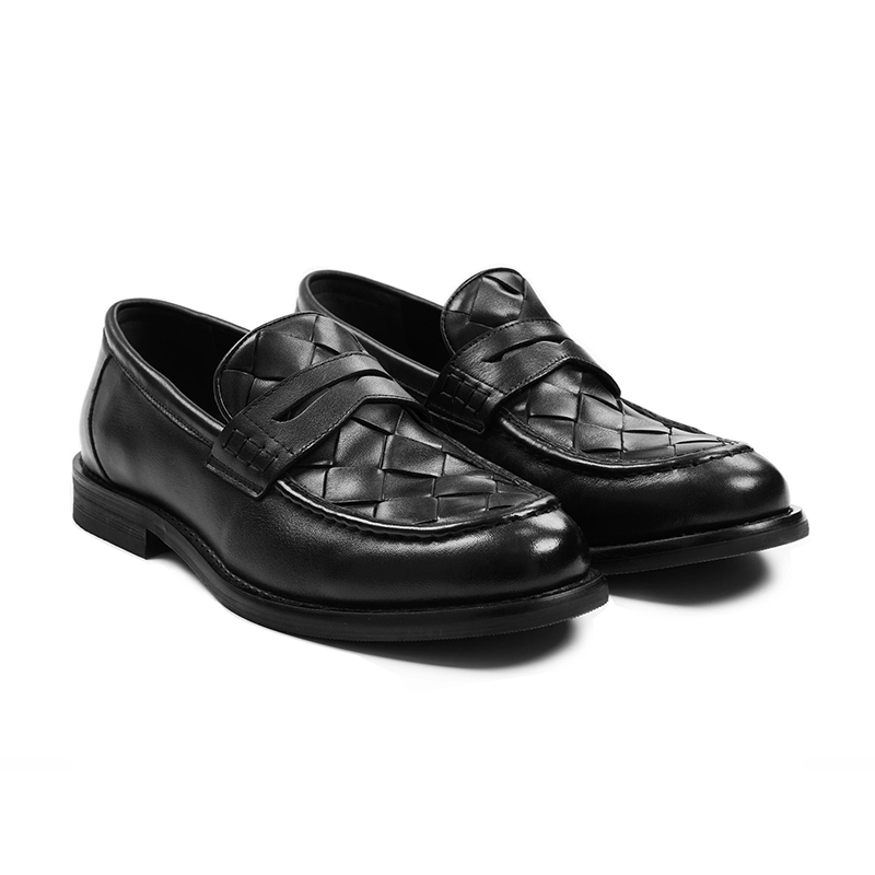 Formal Men Daily Wear Shoes - 手織りの牛革トップレイヤーを使用した、メンズワーク、通勤、ビジネス、レジャー、フォーマルな服装に適したローファー。