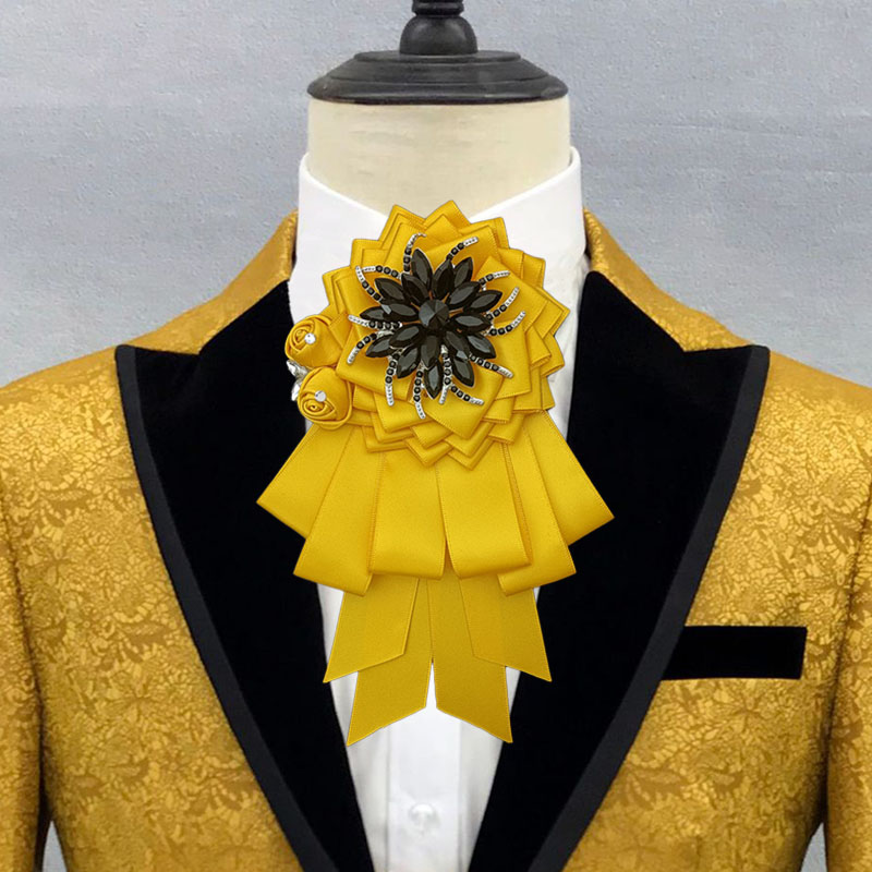 Men'S Formal Wear Jewelry - 高級蝶ネクタイ男性用オリジナルデザイン手作りジュエリーハイエンドメンズフォーマルウェアスーツシャツアクセサリー結婚式の襟の花