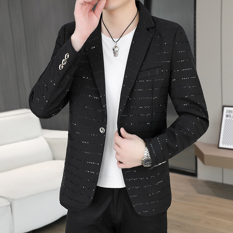 Men'S Style Formal Wear - ブレザー メンズ スパンコール付き ハイエンド ホットダイヤモンドスタイル ビジネス