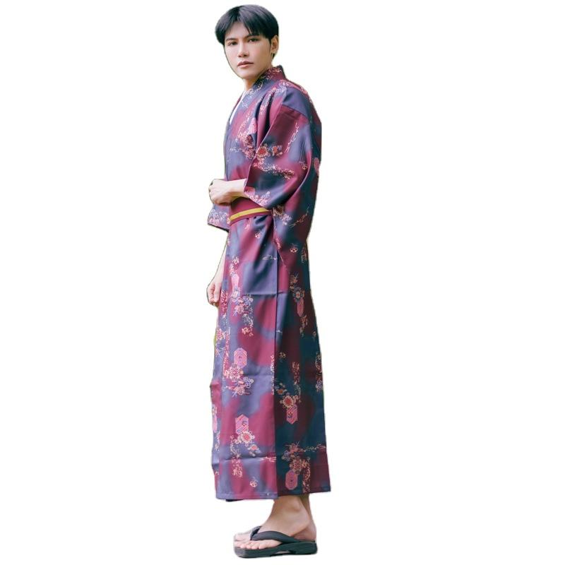 Men'S Formal Wear Not Suit - 伝統的な武士の紳士服,日本のエスニックウェア,フォーマルな着物,しわになりにくい素材