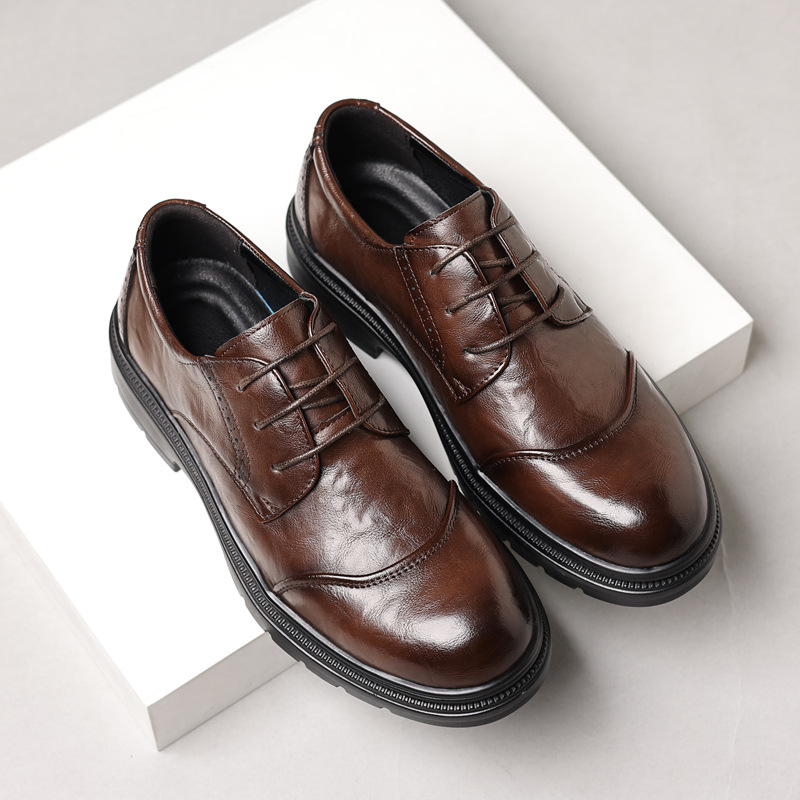 メンズレザーシューズ、カジュアルビジネスに最適、多用途で快適 - Men Formal Wear Dress のレビューと価格