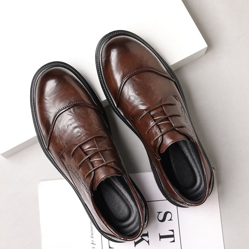 メンズレザーシューズ、カジュアルビジネスに最適、多用途で快適 - Men Formal Wear Dress のレビューと価格