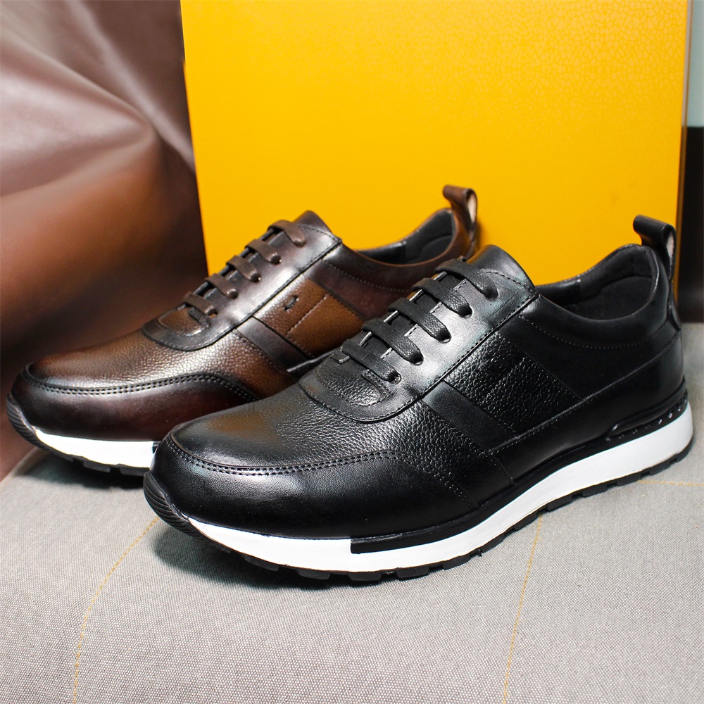本革メンズスニーカークラシックレースアップ快適なカジュアルノ - Men Formal Wear Shoes のレビューと価格