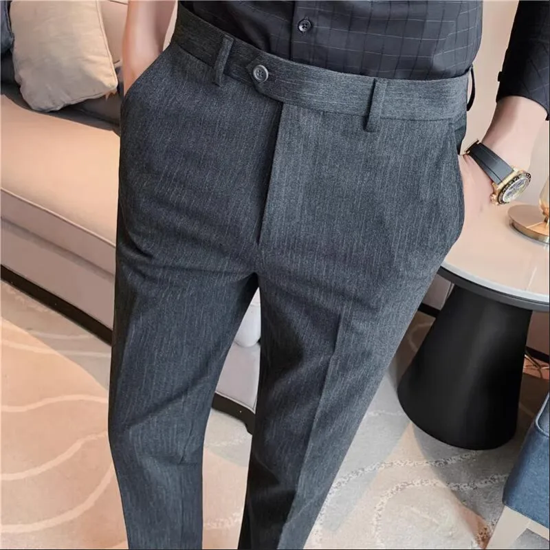 ブティックフォーマルウェアスーツパンツ男性ストライプのウェデ - Men Formal Wear Dress のレビューと価格