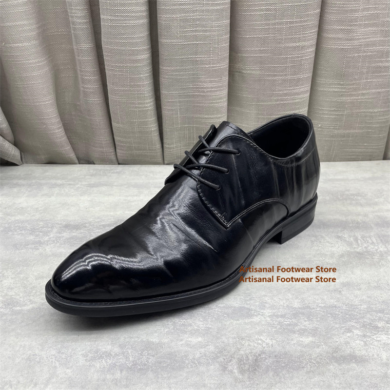 メンズ ブラック レザー オックスフォード シューズ クラシ - Formal Men Daily Wear Shoes のレビューと価格