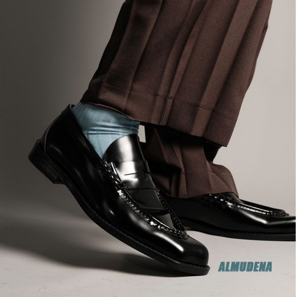 メンズファッション スクエアトゥ ローファー スリッポン フ - Formal Men Daily Wear Shoes のレビューと価格