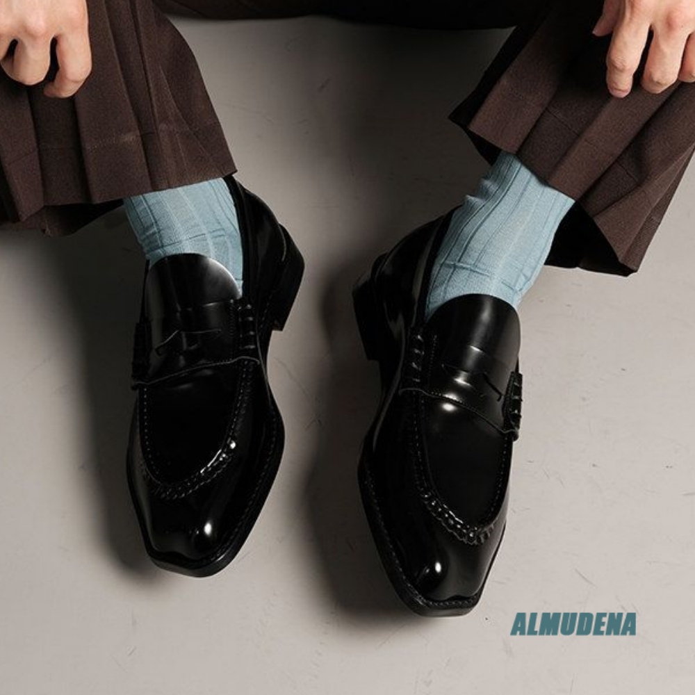 メンズファッション スクエアトゥ ローファー スリッポン フ - Formal Men Daily Wear Shoes のレビューと価格