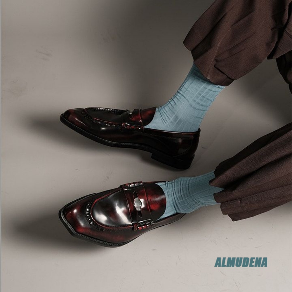 メンズファッション スクエアトゥ ローファー スリッポン フ - Formal Men Daily Wear Shoes のレビューと価格