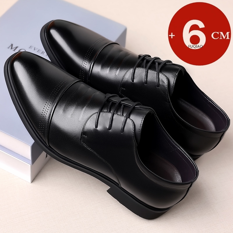 牛革フラット/6 センチメートル男性フォーマルエレベーターシ - Men Formal Wear Shoes のレビューと価格
