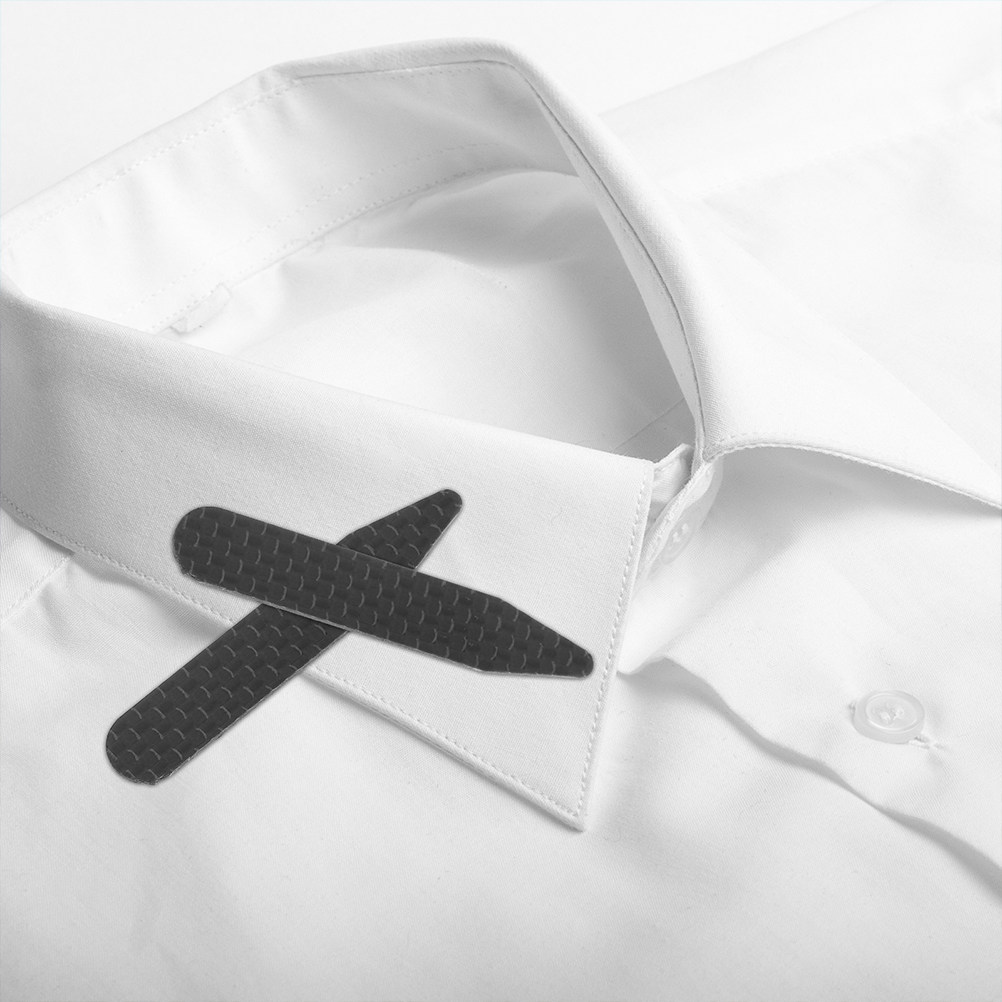 2組の襟固定具 メンズシャツ用 カーボンファイバー製 長持ち - Men Formal Wear Dress のレビューと価格