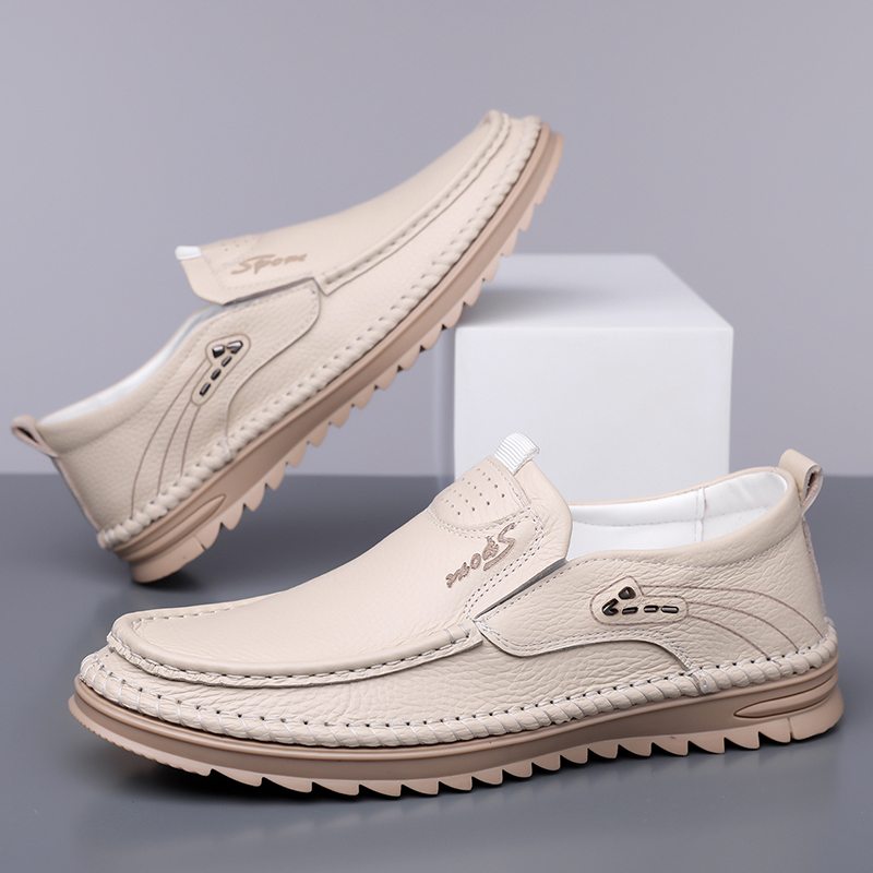 本革牛革製ビジネスカジュアルレザーシューズ メンズファッショ - Formal Men Daily Wear Shoes のレビューと価格