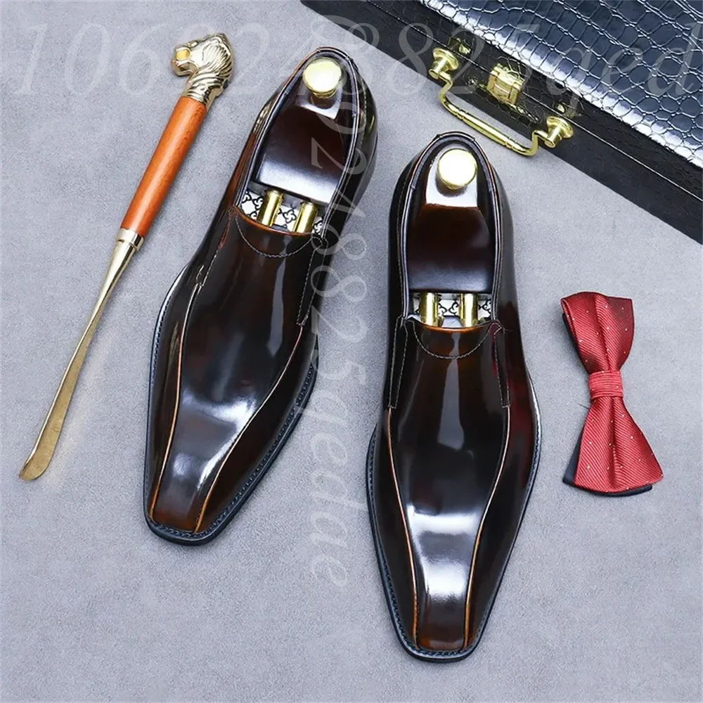 メンズハンドメイドヴィンテージレースアップオックスフォードシ - Formal Men Daily Wear Shoes のレビューと価格