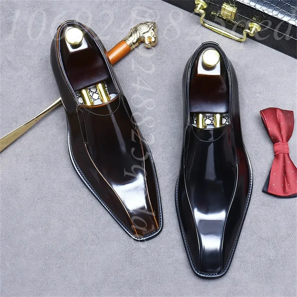 メンズハンドメイドヴィンテージレースアップオックスフォードシ - Formal Men Daily Wear Shoes のレビューと価格