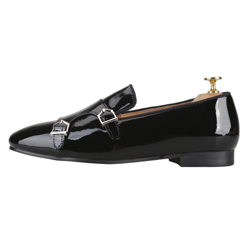 Piergitar 新ブラックカラーパテントレザーメンズダブ - Men Formal Wear Shoes のレビューと価格