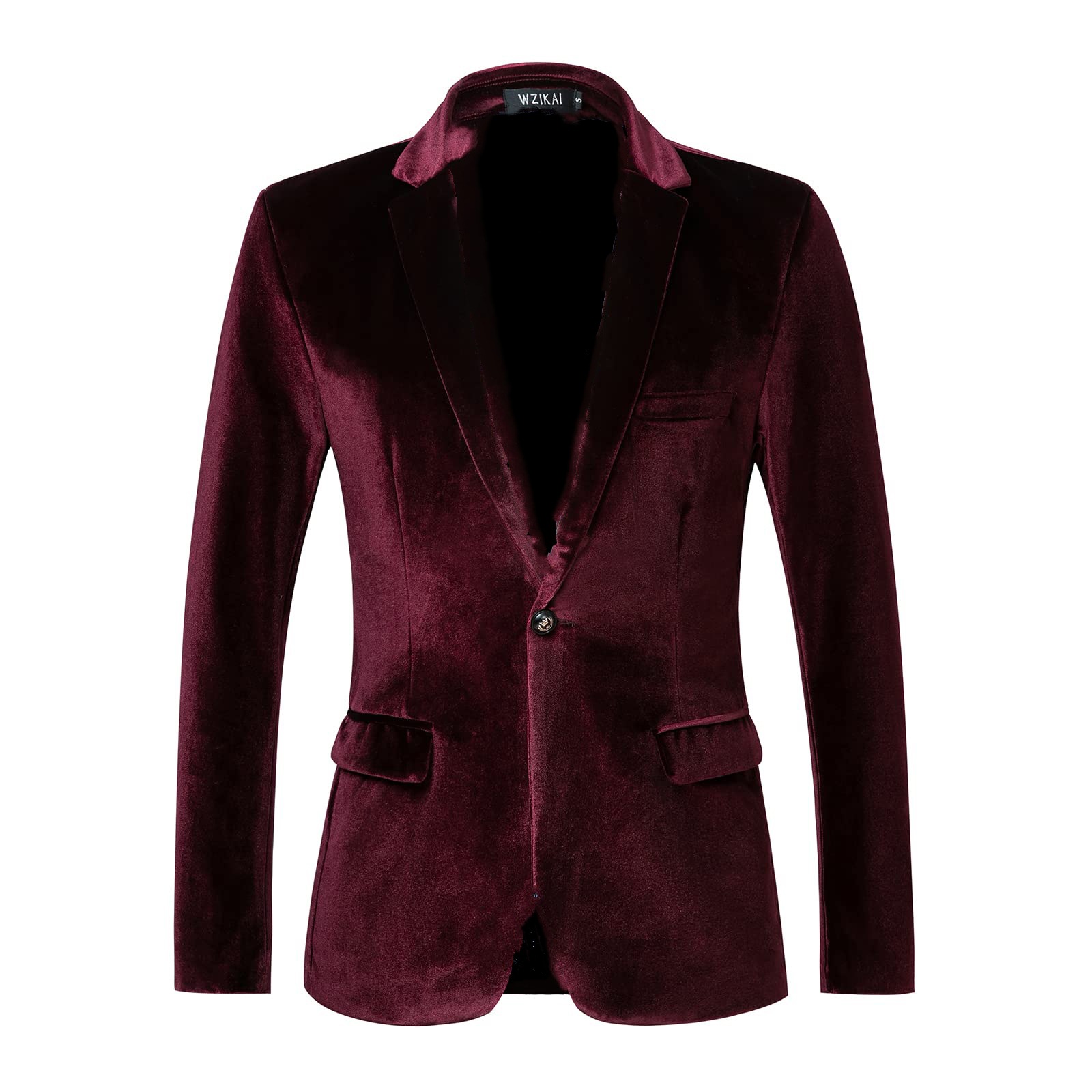 メンズスリムフィットベルベットブレザージャケット、ユースフォ - Men'S Style Formal Wear のレビューと価格
