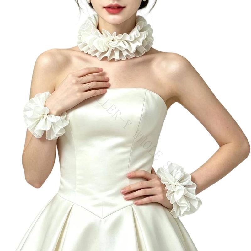 R7UF 大人用フォーマルウェアフリル襟と手首アクセサリーセ - Men Formal Wear Look のレビューと価格
