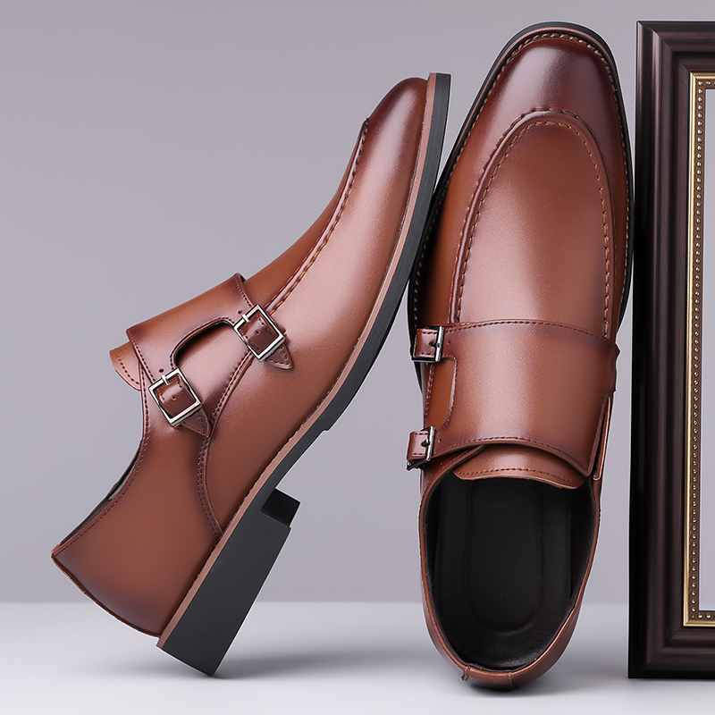 メンズ スリッポン フォーマル レザー ダービーシューズ、快 - Formal Men Daily Wear Shoes のレビューと価格