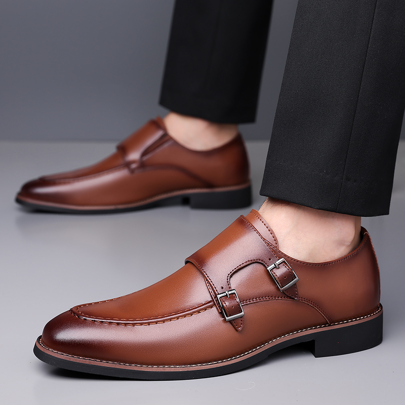 メンズ スリッポン フォーマル レザー ダービーシューズ、快 - Formal Men Daily Wear Shoes のレビューと価格