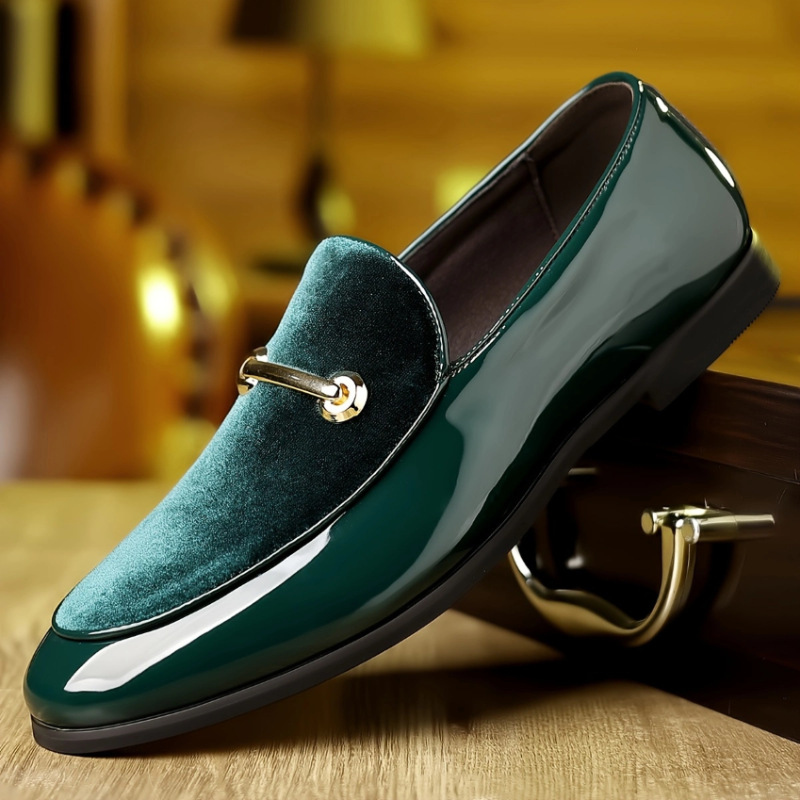 ヨーロッパのメンズ新作シューズ、パテントレザーカジュアルシュ - Men Formal Wear Shoes のレビューと価格