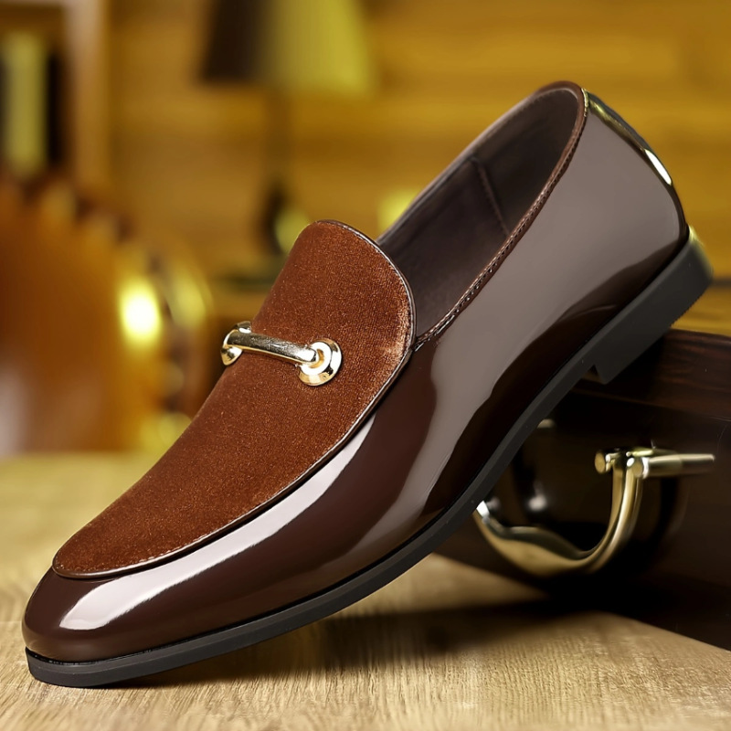 ヨーロッパのメンズ新作シューズ、パテントレザーカジュアルシュ - Men Formal Wear Shoes のレビューと価格