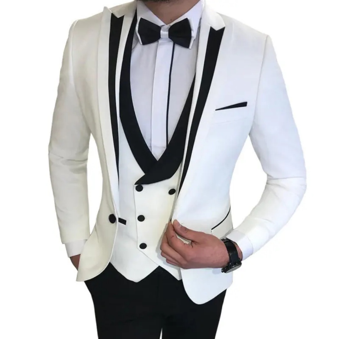 3ピースメンズウェディングスーツセット - ブレザー、ベスト - Men'S Formal Wear Not Suit のレビューと価格