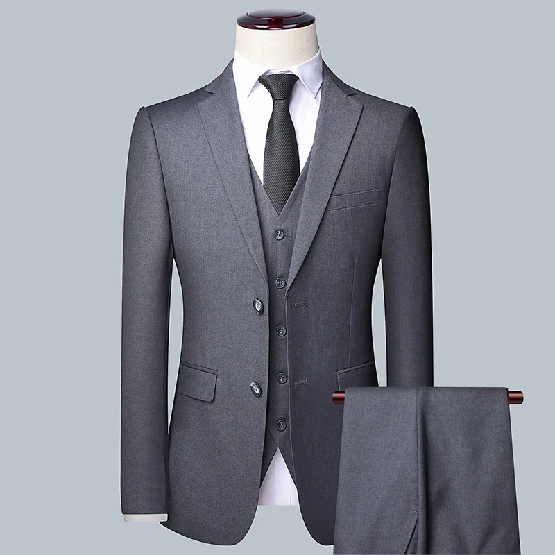 メンズソリッドカラービジネススーツ 2025 高品質ファッシ - Men Formal Wear Wedding のレビューと価格