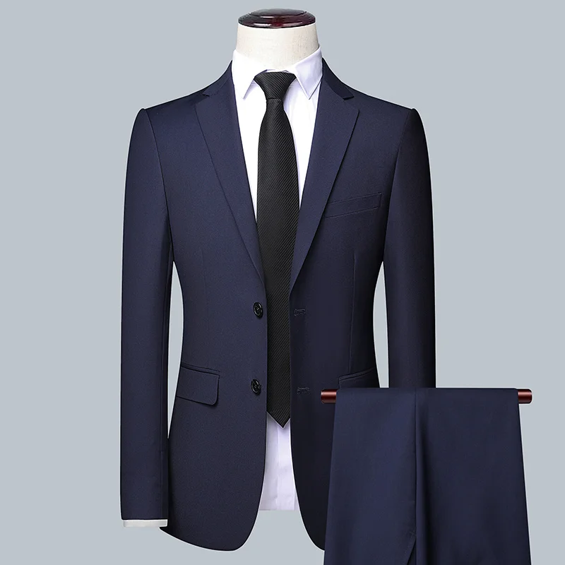 メンズソリッドカラービジネススーツ 2025 高品質ファッシ - Men Formal Wear Wedding のレビューと価格