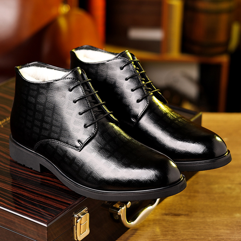 男性用ハイトップレザーブーツ,フォーマルビジネス,暖かいベル - Men'S Style Formal Wear のレビューと価格