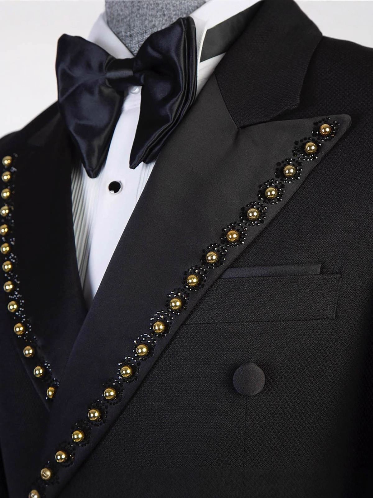 メンズダブルブレストビーズ付きフォーマルスーツ2ピースウェデ - Men Formal Wear Wedding のレビューと価格