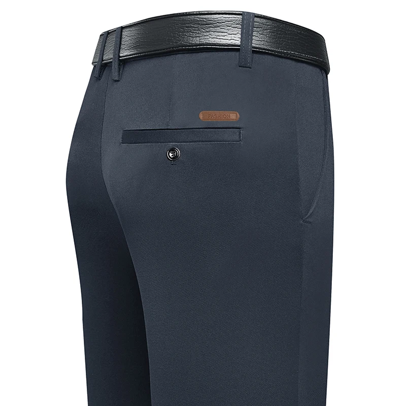 メンズロング丈ストレートレッグドレスパンツ、レザーラベルバッ - Men Formal Wear Dress のレビューと価格