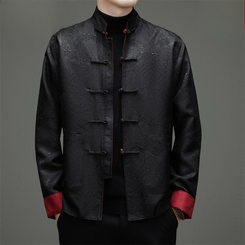 唐風メンズ長袖両面コート春秋中国風お父さんのフォーマルウェア - Men'S Style Formal Wear のレビューと価格