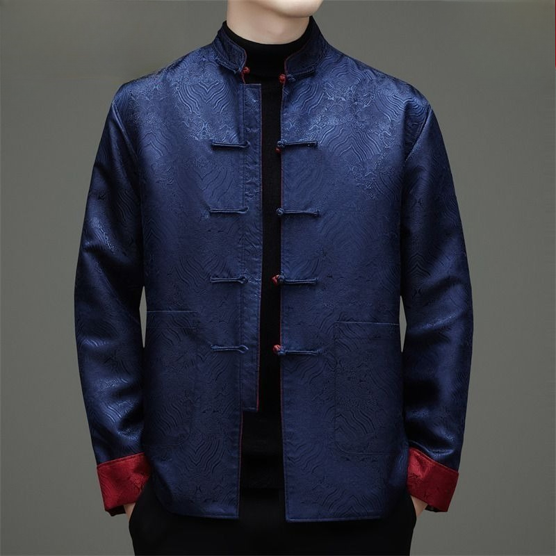 唐風メンズ長袖両面コート春秋中国風お父さんのフォーマルウェア - Men'S Style Formal Wear のレビューと価格