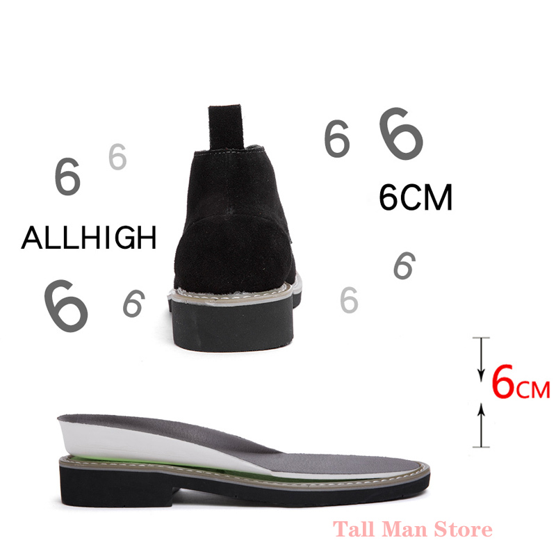 男性用の高さを高めるブーツ,革製の黒い靴,6cm - Men Formal Wear Shoes のレビューと価格