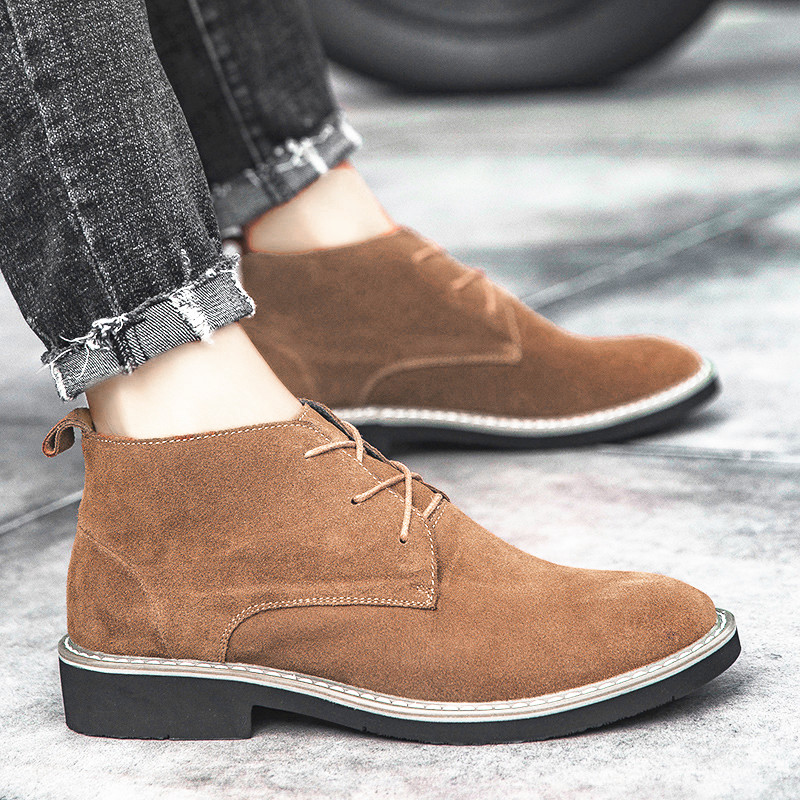 男性用の高さを高めるブーツ,革製の黒い靴,6cm - Men Formal Wear Shoes のレビューと価格