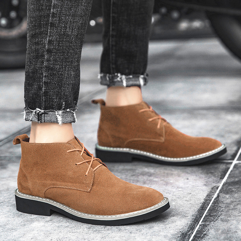 男性用の高さを高めるブーツ,革製の黒い靴,6cm - Men Formal Wear Shoes のレビューと価格