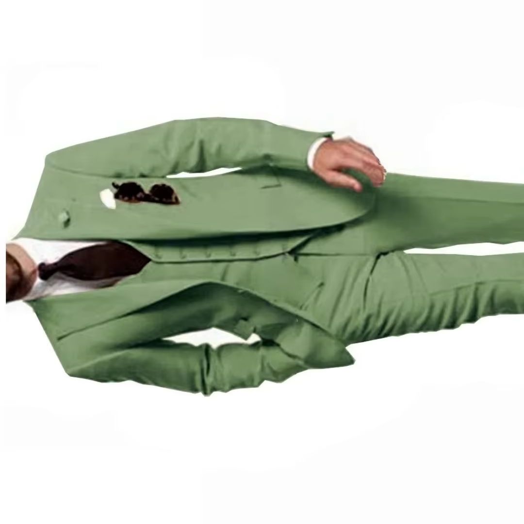 メンズスリムフィットピークドラペルウェディングスーツ 3 ピ - Men'S Formal Wear Not Suit のレビューと価格