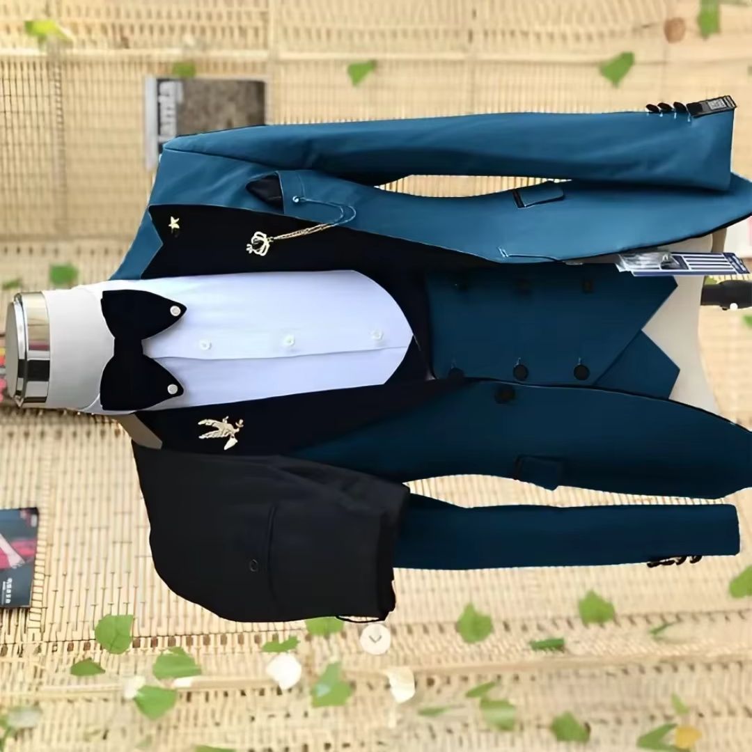 エレガントな3ピーススリムフィットメンズタキシードスーツセッ - Men'S Formal Wear Not Suit のレビューと価格