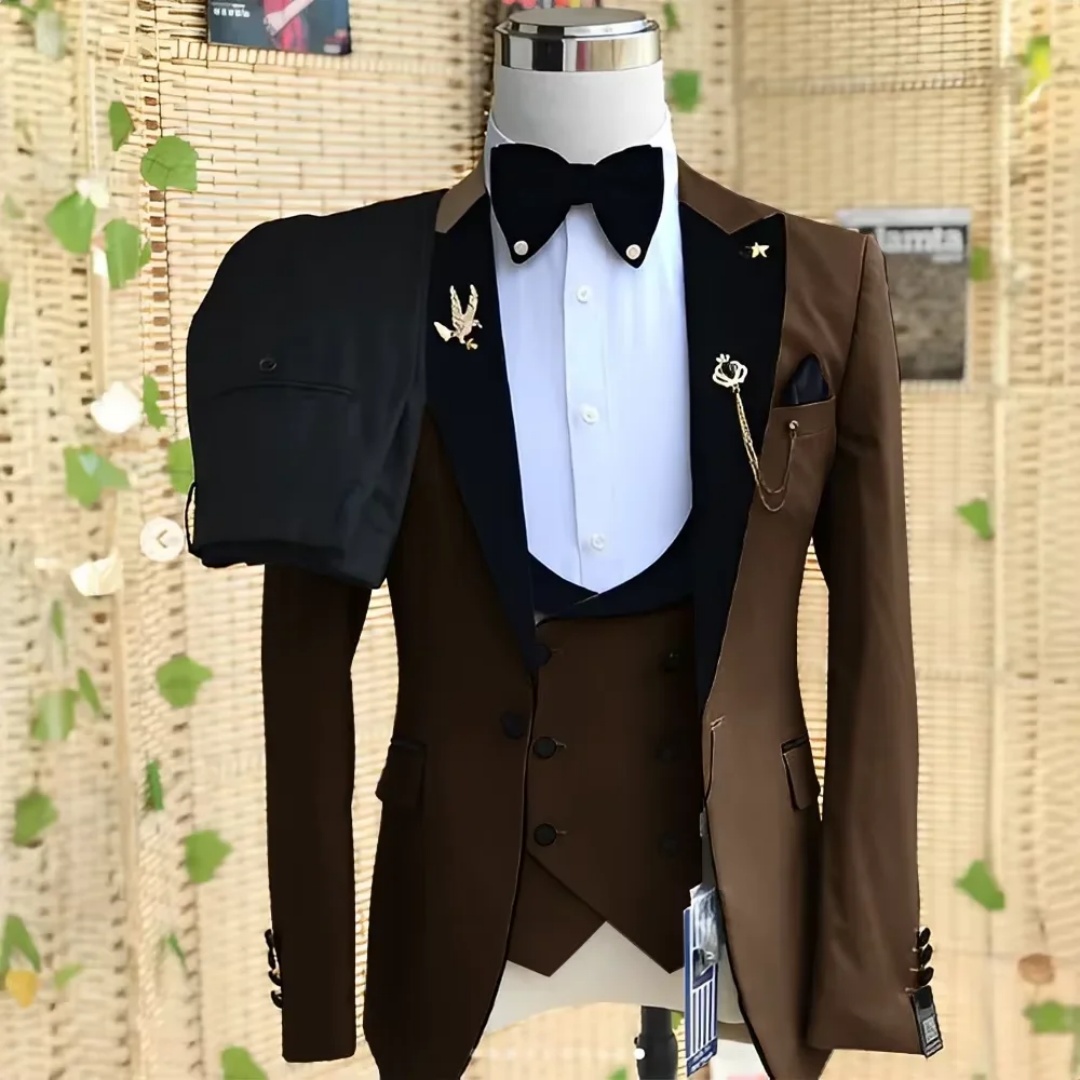 エレガントな3ピーススリムフィットメンズタキシードスーツセッ - Men'S Formal Wear Not Suit のレビューと価格