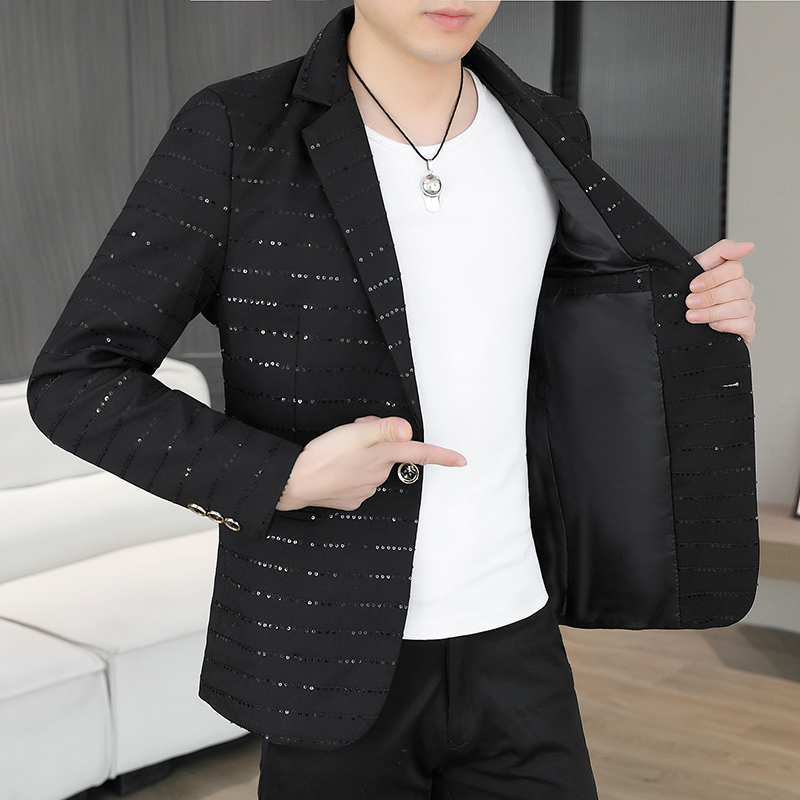ブレザー メンズ スパンコール付き ハイエンド ホットダイヤ - Men'S Style Formal Wear のレビューと価格