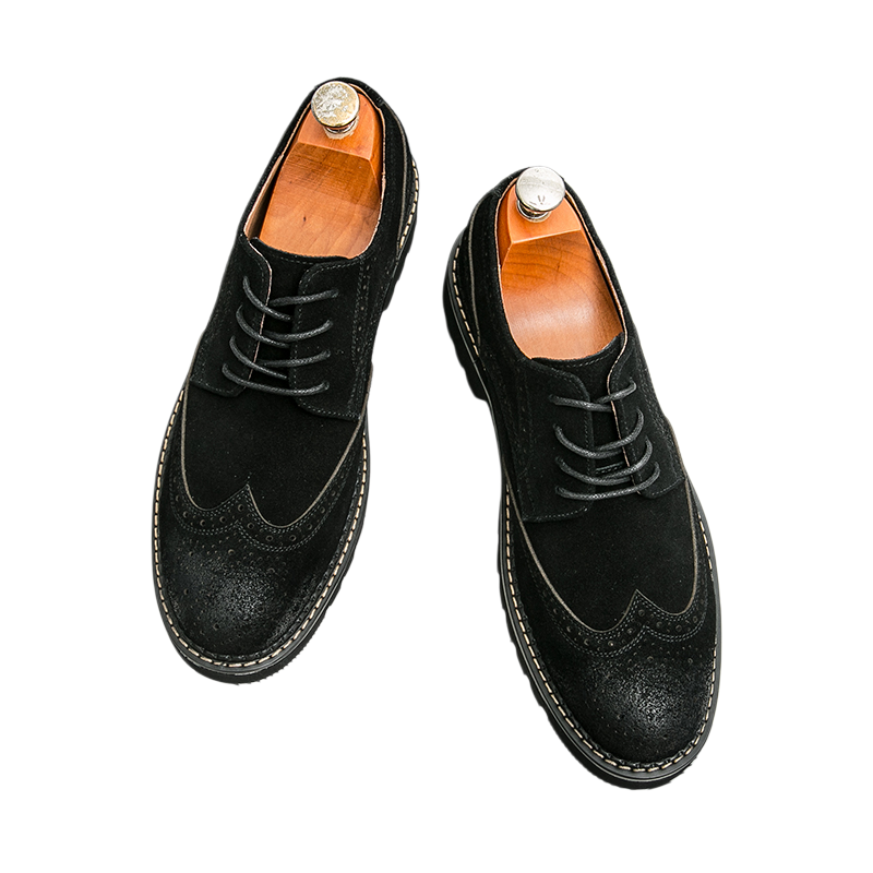 メンズブラウンスエードブローグオックスフォードシューズ大きい - Formal Men Daily Wear Shoes のレビューと価格