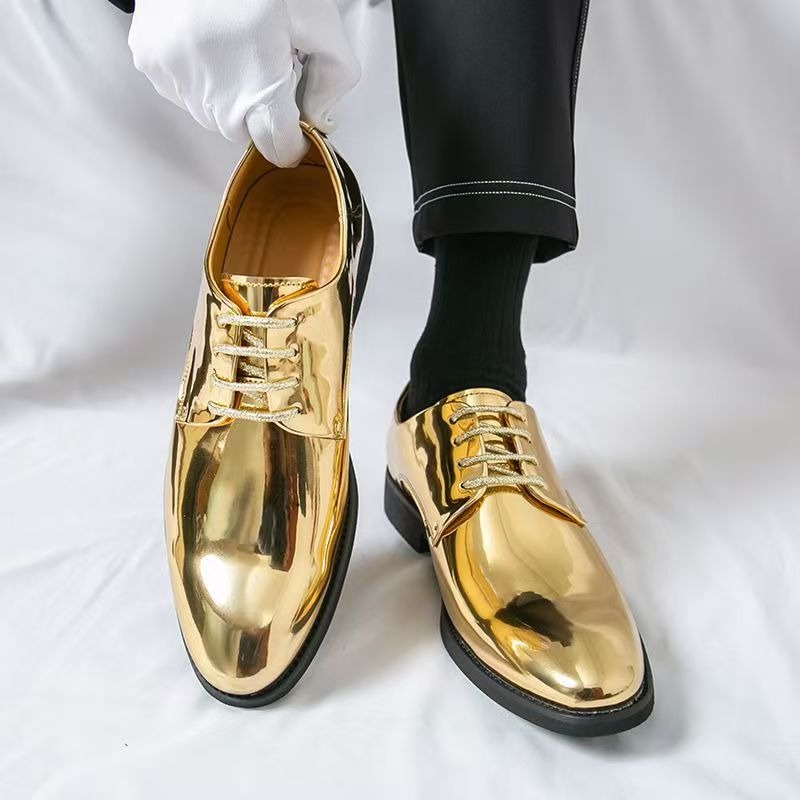 男性用デイリーポインテッドレザーシューズ、ビジネスパフォーマ - Formal Men Daily Wear Shoes のレビューと価格