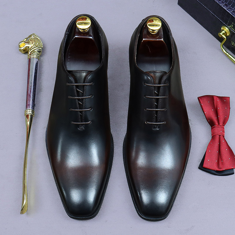デザイナー本革メンズホールカットオックスフォードシューズ高級 - Men Formal Wear Dress のレビューと価格